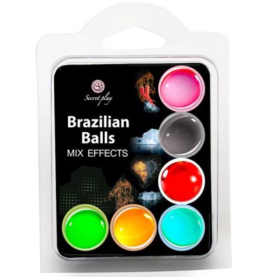 Secretplay Cosmetic Brasilianische Bälle Set 6er mit Mix-Effekten