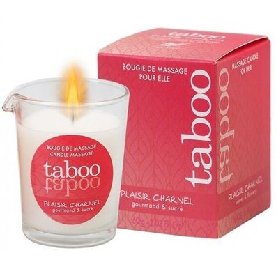 RUF Massagekerze Taboo mit Kakaoblüten-Aroma, 100 % natürliches Öl