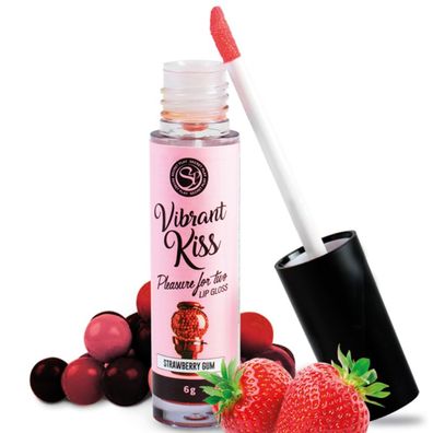 Secretplay Cosmetic Vibrant Kiss Strawberry GUM stimulierender Lipgloss