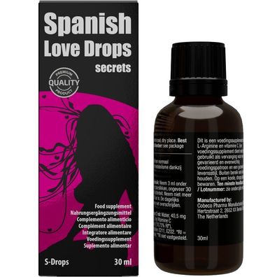 Cobeco Pharma Spanish Love Drops Secrets Nahrungsergänzungsmittel 30 ml