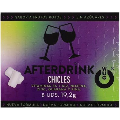 WUG GUM After Drink Nahrungsergänzungs-Kaugummi 8 Stück