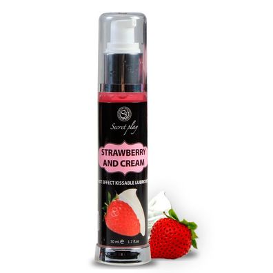 Secretplay Cosmetic 2-in-1 Gleitmittel Wärmeeffekt Erdbeere-Creme 50 ml