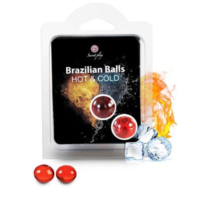 Secretplay Cosmetic Brazilian Balls Heat &amp; Cold Effect Gleitmittel 2 Stück