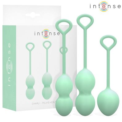 Intense Health Kegel Liebeskugeln Charli Kegel Ball Set 3-teilig hellgrün