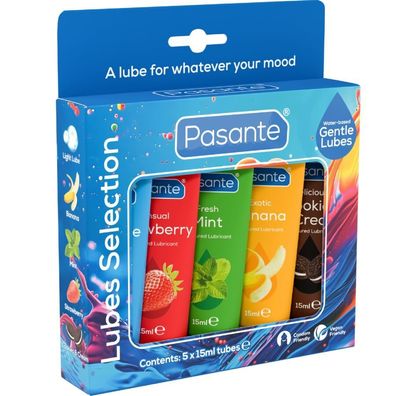 Pasante Gleitmittel-Set mit Geschmack 5 Tuben