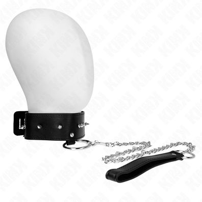 Kink Collar &amp; GAG Halskette mit Leine und silbernen Nieten