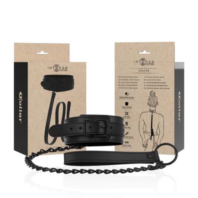Intense Fetish veganes Lederhalsband mit verstellbarem Design
