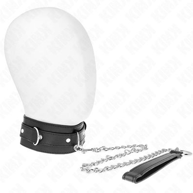 Kink Collar &amp; GAG Halsband mit Gürtel und Riemen Schwarz