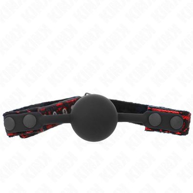 Kink Collar &amp; GAG Silikon-Ballknebel mit verstellbarem Riemen
