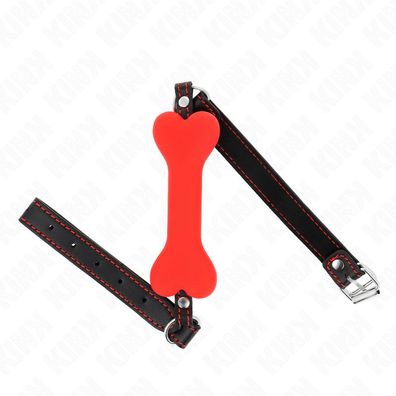 Kink Collar &amp; GAG Roter Knochen-Knebel