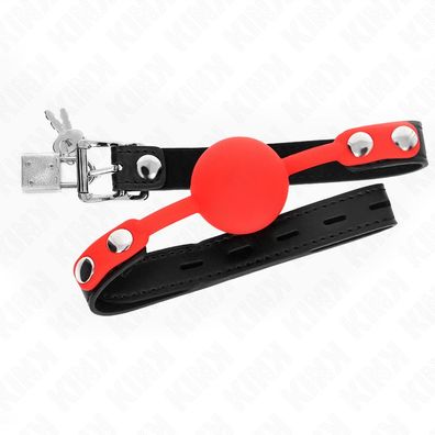 Kink Collar &amp; GAG Silikon-Ballknebel mit Schloss