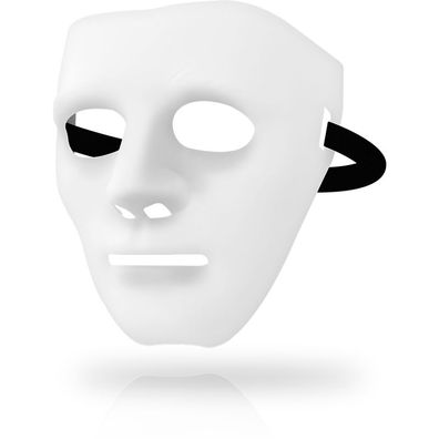 Ohmama Masks weiße Fetisch-Maske, Einheitsgröße