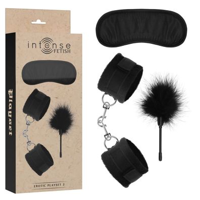 Intense Fetish Erotikspielset Handschellen Blindmaske Kitzler vegan
