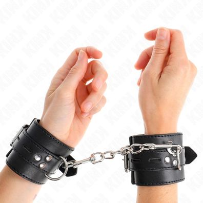 Kink Wrist Restraint Handgelenkfesseln mit Gürtel Schwarz