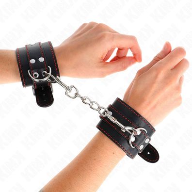 Kink Wrist Restraint Handgelenkfessel mit rotem Futter, verstellbar