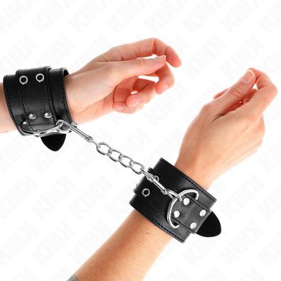 Kink Wrist Restraint Handgelenkfessel mit doppelter Schnalle Schwarz