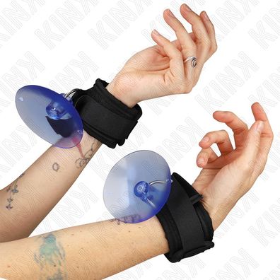 Kink Wrist Restraint Handgelenkfesseln mit Saugnäpfen Schwarz