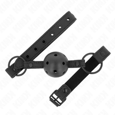 Kink Collar &amp; GAG Ballknebel mit Neoprenball und verstellbarem Riemen