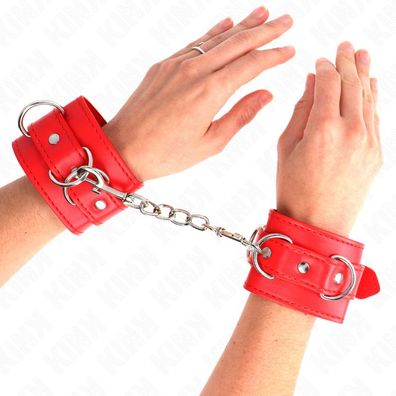 Kink Wrist Restraint 3-D-Ring-Handgelenkfessel verstellbar rot