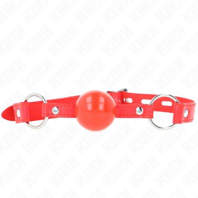 Kink Collar &amp; GAG Ballknebel mit Schloss, rot