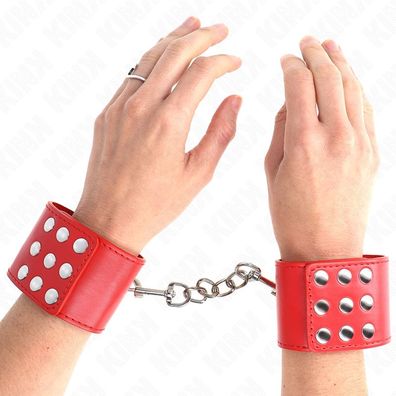 Kink Wrist Restraint Handgelenkfessel mit Druckverschluss rot verstellbar