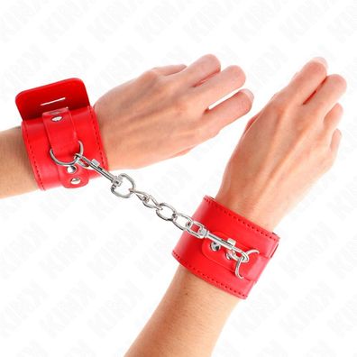 Kink Wrist Restraint Handgelenkfessel mit Vorhängeschloss rot