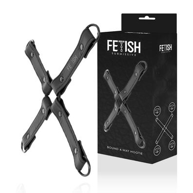 Fetish Submissive Bondage Handschellenverbindung aus veganem Leder