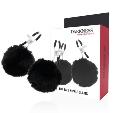 Darkness Sensations Nippelklammern mit Pompons, verstellbar