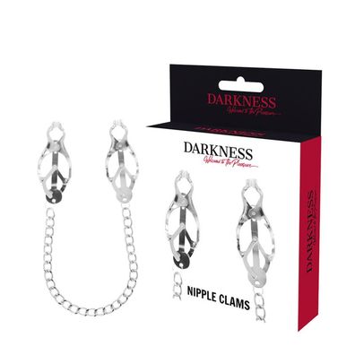 Darkness Bondage Nippelklemmen aus Metall mit Kette
