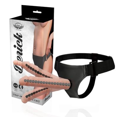 Harness Attraction Strap-On mit beweglich realistischem Penis
