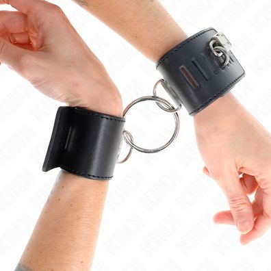 Kink Wrist Restraint Handgelenkfesseln Schwarz Ring und Schloss