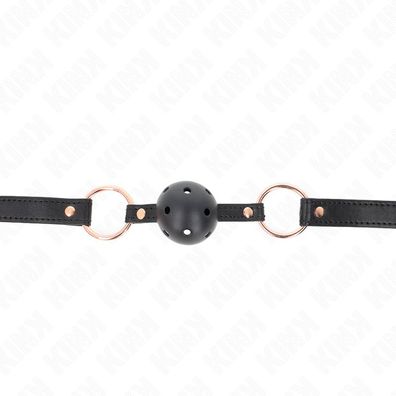 Kink Collar &amp; GAG Ballknebel mit TPE-Kugel, schwarz