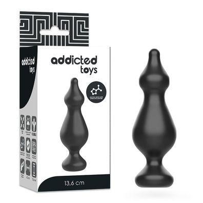Addicted Toys Analplug aus Silikon 13,6 cm schwarz