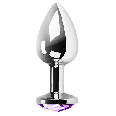 Secretplay Toys Analplug aus Aluminium mit Diamant-Dekor lila