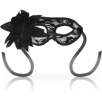 Ohmama Masks Masken im venezianischen Stil mit Spitze und Blume, schwarz