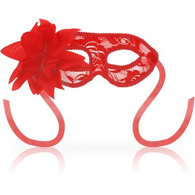 Ohmama Masks venezianische Maske mit Spitze und roter Blume