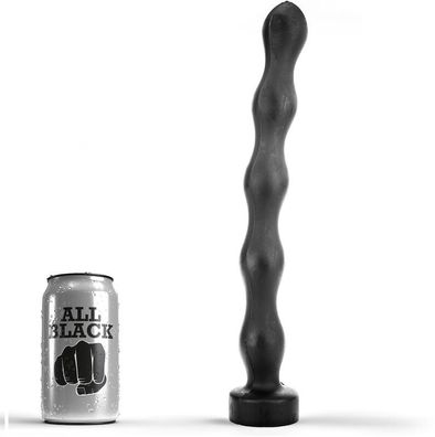 ALL Black Analplug mit Kugelform und fünf Verdickungen