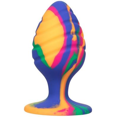 Calexotics Analplug Cheeky Largue Swirl mit Saugnapfbasis, Batik-Design
