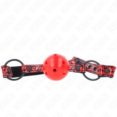 Kink Collar &amp; GAG Ballknebel mit Rautenmuster und verstellbarem Riemen