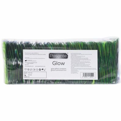 Pasante Glow-Kondombeutel 144 Stück grün leuchtend