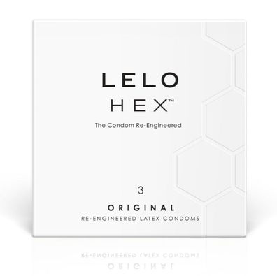 Lelo HEX Kondome 3er-Pack mit sechseckiger Struktur