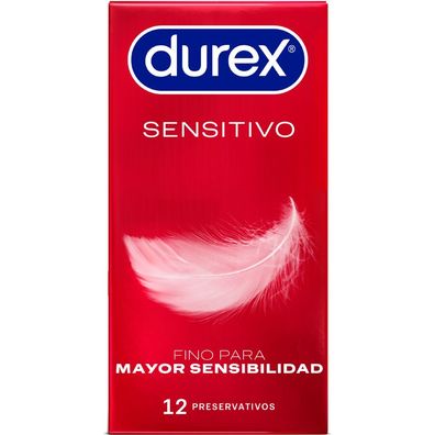 Durex Condoms Sensitive Kondome 12 Stück, Nennweite 56 mm