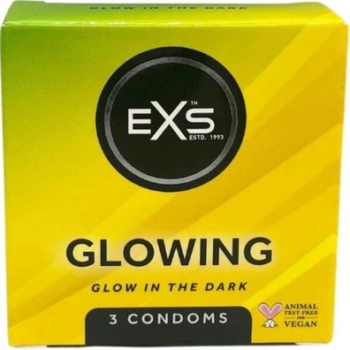 EXS Condoms Kondome Glow in the Dark, 3 Stück