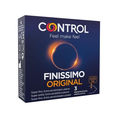 Control Condoms Finissimo Kondome, superdünn, Nennbreite 54 mm, 3 Stück