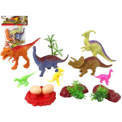 Leantoys Dinosaurier-Figurenset mit Zubehör 15-teilig