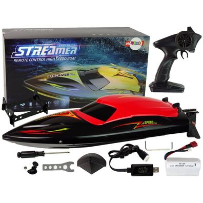Lean Toys Motorboot R/C 2.4G Rot 35 KM/H
