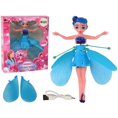 Handgesteuerte magische blaue Feen-Flugpuppe