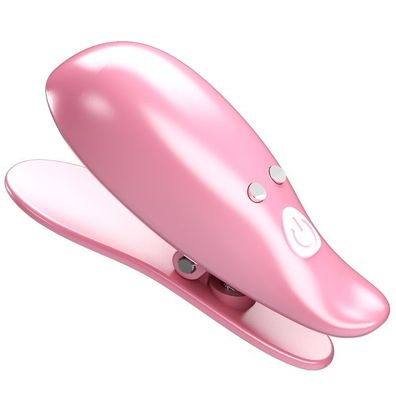 Pretty Love Vibrierende Nippelklemmen Leaf mit 10 Funktionen, Rosa