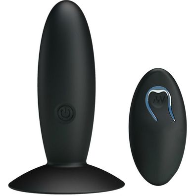 Pretty Love Wiederaufladbarer Analplug mit Vibration und Fernbedienung schwarz
