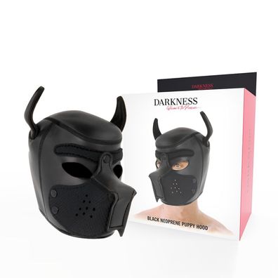 Darkness Neopren-Hundemaske mit abnehmbarer Schnauze Größe M